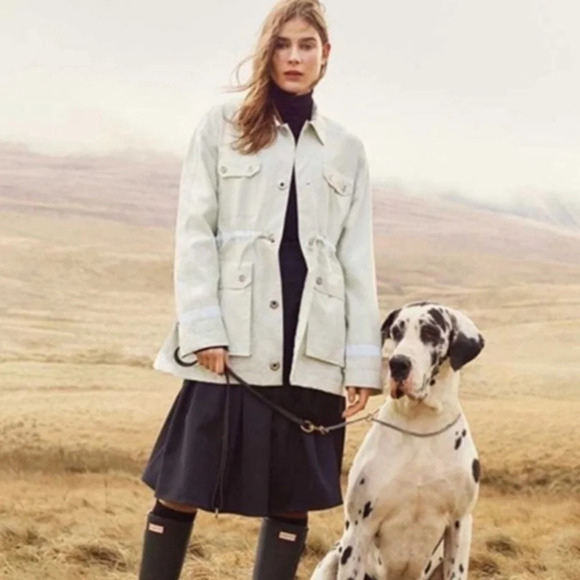 HUNTER Boots Green Rain Utility Jacket Size Small - Picture 9 of 9